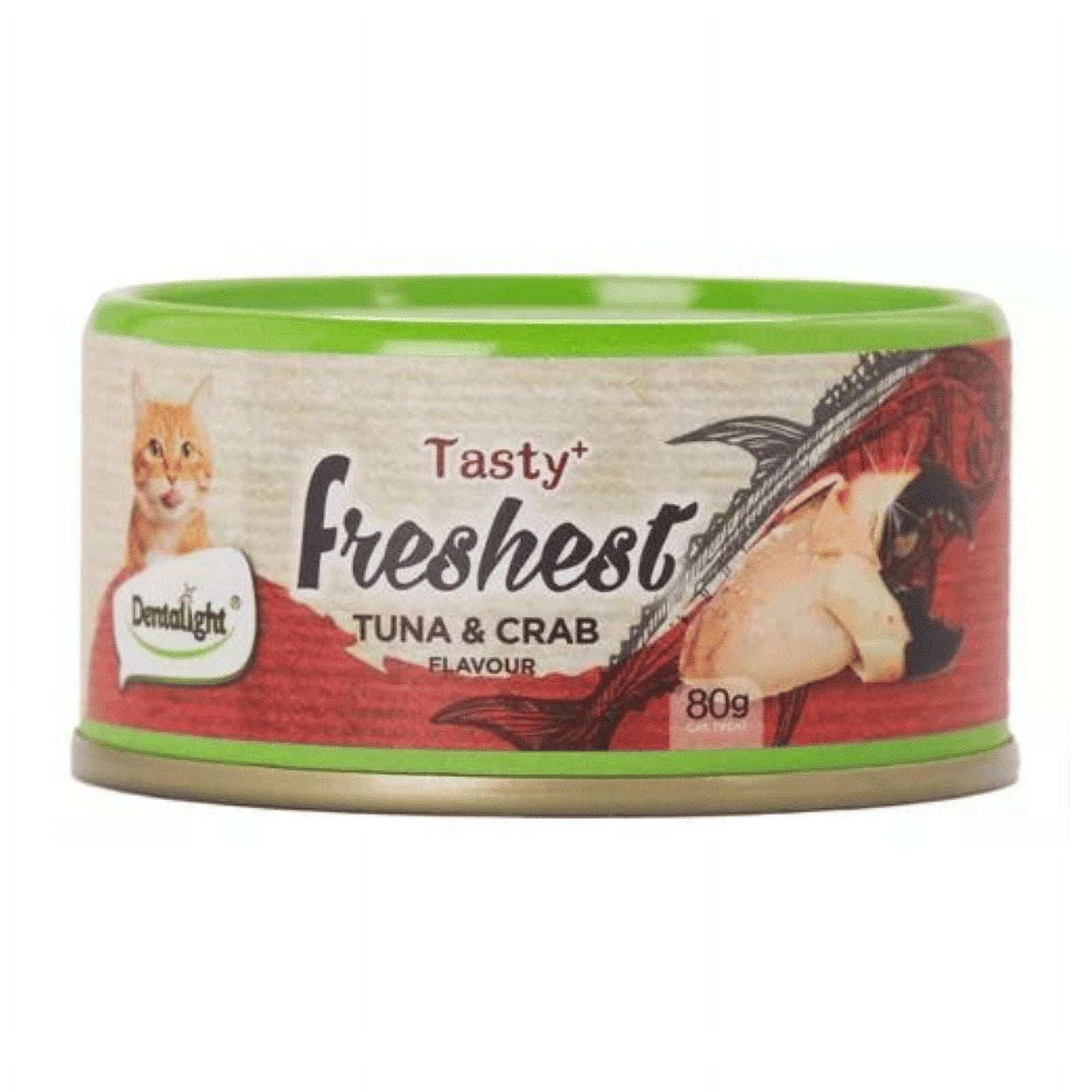 Snack Lata Dentalight Tasty Freshest Atún Cangrejo Gato 80gr