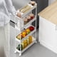 thumbnail image 2 of Carrito de almacenamiento SPACELEAD Slim de 4 niveles para oficina y cocina, blanco, 2 of 7