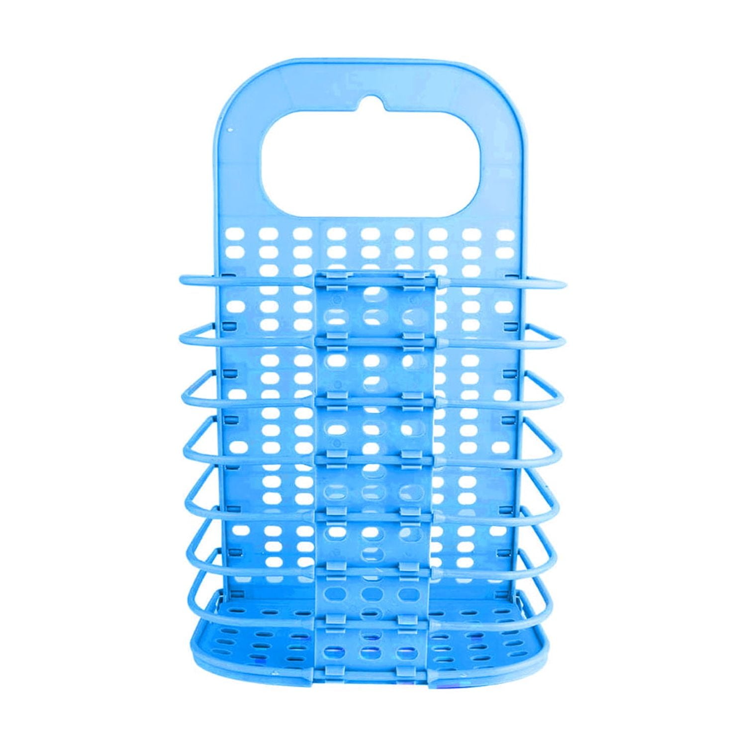 Importclick - Cesta Baño Lavandería Plegable Celeste 37x24x13 Cm