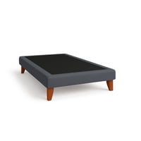 Ethan Desing - Base Cama 1.5 Plazas 105X190 Gris Grafito En Lino