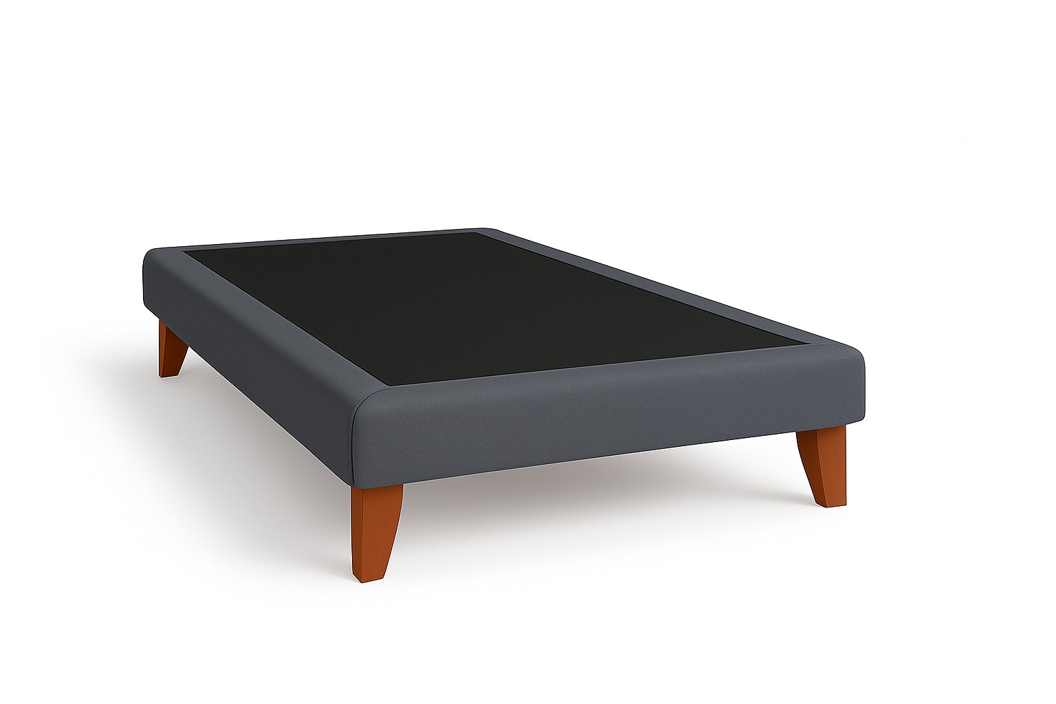 Ethan Desing - Base Cama 1.5 Plazas 105X190 Gris Grafito En Lino