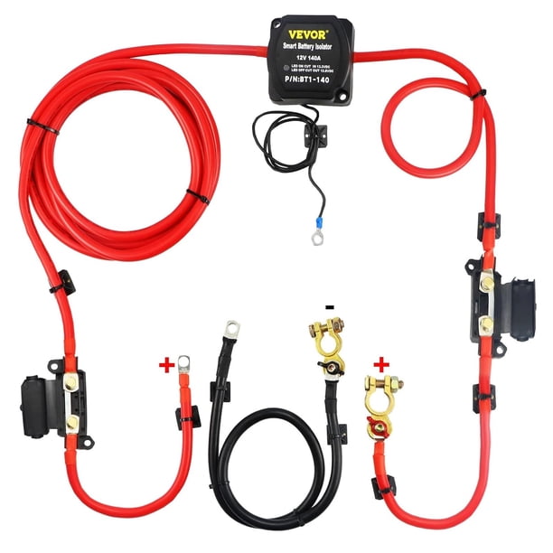 Kit de relés de carga dividida VEVOR de 6 m y 12 V con sensor de voltaje de 140 amperios