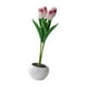 thumbnail image 4 of Tulipanes Creativos Flores Artificiales Con Luz LED Para Adorno De Aniversario Púrpura, 4 of 5