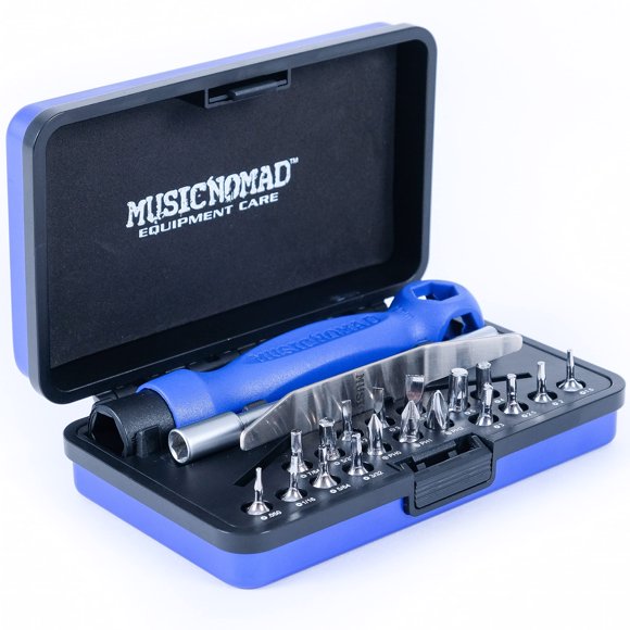 Juego de herramientas MusicNomad Premium 26 PC. Destornillador y llave Guitar Tech