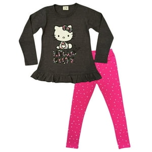 Conjunto Niña Hello Kitty Gris Oscuro 8