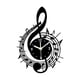 thumbnail image 2 of Reloj de Pared Decorativo con Símbolo Musical Nota Elegante en Acrílico Ornamento Artístico Creativo Adecuado para Sala de Estar Dormitorio Oficina Re 237 cm x 30 cm, 2 of 5