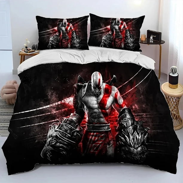 God of War Game Gamers Kratos Bedding Sets exquisite bed supplies set duvet cover bed comforter set luxury birthday giftBed Sheets