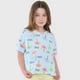 thumbnail image 3 of Polera Niña Kids Manga Corta Full Crop Celeste Corona, 3 of 5