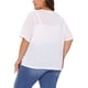 thumbnail image 3 of Agnes Orinda Cárdigan de Talla Grande para Mujeres con Botones, Cuello Redondo Transparente, Manga Corta, Suéter de Punto 2X Blanco, 3 of 6