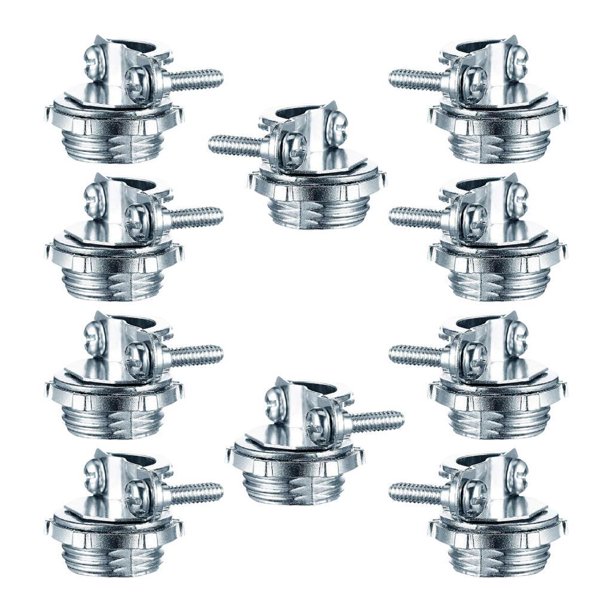 10x Conectores De Cable Tipo Abrazadera Abrazaderas De Conducto De Aleación De Zinc Para Cables Eléctricos De 0,5 Pulgadas