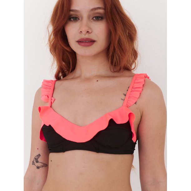 Top de Bikini Daikiri Mujer Horma Vuelos Negro Protección UV50+