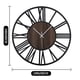 thumbnail image 3 of Reloj de pared LEIKE, grande, retro, redondo, de madera, 80 cm, negro silencioso, 3 of 9