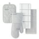 thumbnail image 1 of Juego de 4 guantes acolchados de algodón rizado para horno, soporte para ollas y paños de cocina KitchenAid, 1 of 3