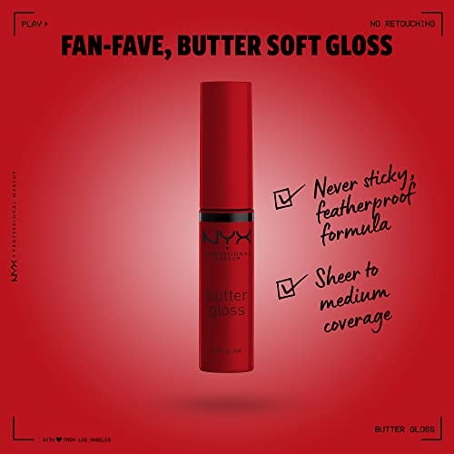 Nyx Professional Makeup - Nyx Labios Brillo Mantequilla, No Pegajoso - Rocky Road (vino)