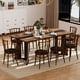 thumbnail image 2 of 70.9"Rectangular Large Dining Table, Waterproof Large Desk for 8 People, Deluxe Family Dining Table with Adjustable Legs for Kitchen,Living Room,Office, Rustic Brown,70.9''W x 35.4''D x 30.3''H, 2 of 3