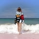 thumbnail image 2 of Presenta Pato Donald Toalla de playa de secado rápido con diseño temático, regalo para mujeres y niñas, ideal para cumpleaños, fans, amantes de la música, uso en la playa o al aire libre, 78 × 150 cm, 2 of 6