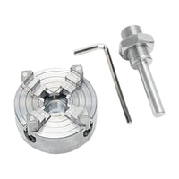 Magideal - Mini Mandril De Torno De 4 Mordazas, Mandril De Torneado De Madera, Herramientas De Torneado Para Carpintería, Máquinas Rectificadoras De Carpintería, Argén