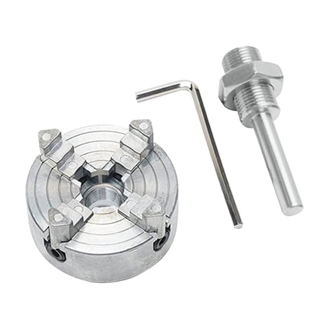 Magideal - Mini Mandril De Torno De 4 Mordazas, Mandril De Torneado De Madera, Herramientas De Torneado Para Carpintería, Máquinas Rectificadoras De Carpintería, Argén