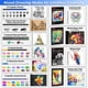 thumbnail image 4 of Kit de dibujo Art Supplies POPYOLA, 133 unidades, con estuche y libros, 4 of 7