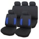 thumbnail image 1 of Funda Cubre Asiento Auto 9 Piezas / 5 Cabeceras Negro-Azul, 1 of 2