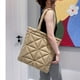 thumbnail image 2 of Quilted Puffer Tote Bag For Women, Puffy Y2K Aesthetic Shoulder Bag, Large Soft Padded Handbags, 2 of 2