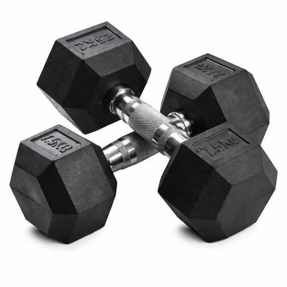 Par de Mancuerna Profesional Hexagonal 7.5 Kg Uso Fitness