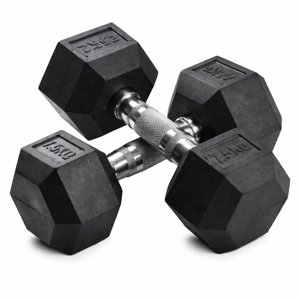 Genérico - Par De Mancuerna Profesional Hexagonal 7.5 Kg Uso Fitness