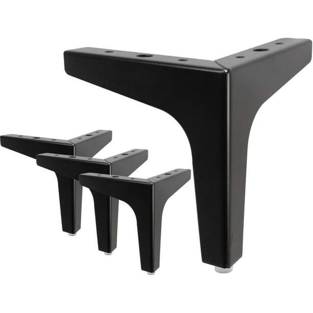 Patas para muebles de 17,5 cm (7"), 4 patas triangulares de metal modernas con forma de diamante, ideales para armarios, sofás, sillones y otomanas.