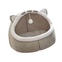 Ioensy - Camas Para Gatos Cálidas De Invierno, Sofá Cama Semicerrado Para Otoño E Invierno Para Perros Pequeños, L