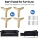 thumbnail image 2 of Patas para muebles de 17,5 cm (7"), 4 patas triangulares de metal modernas con forma de diamante, ideales para armarios, sofás, sillones y otomanas., 2 of 6
