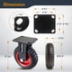 thumbnail image 3 of Juego de 4 unidades de goma resistente Caster Wheels POWERTEC de 8 pulgadas, 3 of 7