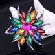 thumbnail image 3 of Xiao Hua Broche de Flor con Pedrería de Gema de Simulación, Ramo de Broche de Boda vintage Grande, Accesorios de Vestido para Mujer, 1 Pieza, Azul, 3 of 4