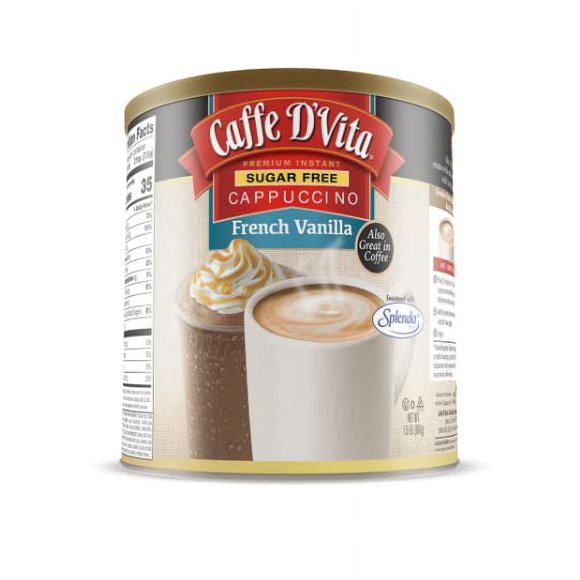 Mezcla de Cappuccino Caffe D'Vita Sin Azúcar Vainilla Francesa 680 g