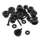 thumbnail image 3 of BOTONES DE CORREA DE GUITARRA CON TORNILLOS INOXIDABLES Y ARANDELAS DE GOMA Negro, 3 of 5