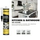 thumbnail image 3 of Sellador de silicona STANLEY para cocina y baño, 300 ml, blanco, 1 paquete, 3 of 3