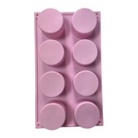 Genérico - Molde De Silicona Jabon Moldes Hielo Molde 8 Cavid Redondo