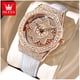 thumbnail image 3 of Reloj de Mujer de Lujo Diseño Floral Rotativo y Correa de Cuero para uso diario, 3 of 3