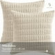 thumbnail image 2 of Pack de 2 Fundas de Almohadas Cojín 45x45 cm con Diseño Suave para Sillón y Cama Blanco Crema, 2 of 3