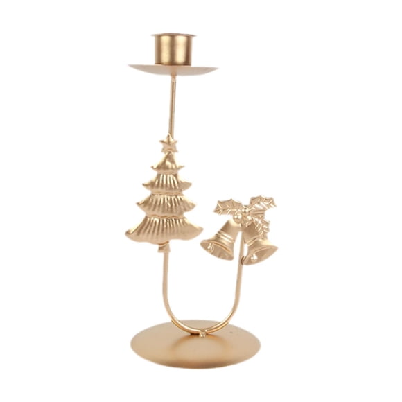 Candelabro Cónico Candelabro Casa De Campo Año Nuevo Hogar Candelabro De Navidad Árbol Y Campana
