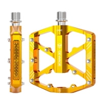 Magideal - Pedales Montaña, Reemplazo Antideslizante, 3 Rodamientos, Pedales Reflectantes De Aleación De Aluminio Anchos Para De , Oro