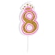 thumbnail image 4 of Velas de cumpleaños para niñas, coronas de fiesta, sin humo, para tartas, números de 0 a 8 años (8), 4 of 8