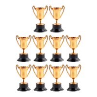 Magideal - 10 Uds. Trofeos Pequeños De Premio, Trofeo De Colores, Copa De Trofeo, Premio De Premio, Copa Para Partido De Béisbol, Accesorios Para Fiesta, Favores Cobre