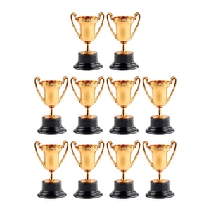 Magideal - 10 Uds. Trofeos Pequeños De Premio, Trofeo De Colores, Copa De Trofeo, Premio De Premio, Copa Para Partido De Béisbol, Accesorios Para Fiesta, Favores Cobre