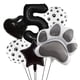 thumbnail image 1 of Set de globos con estampado de patas de mascota en blanco y negro, 1 of 4