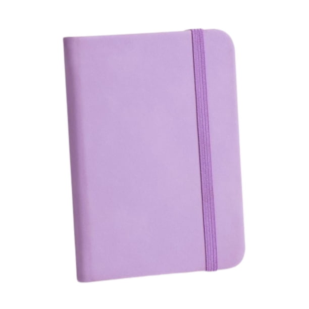 Cuaderno De Bolsillo De 100 Hojas Cuaderno De Diario De Cuero De PU Para Diario De Viaje Hogar Púrpura