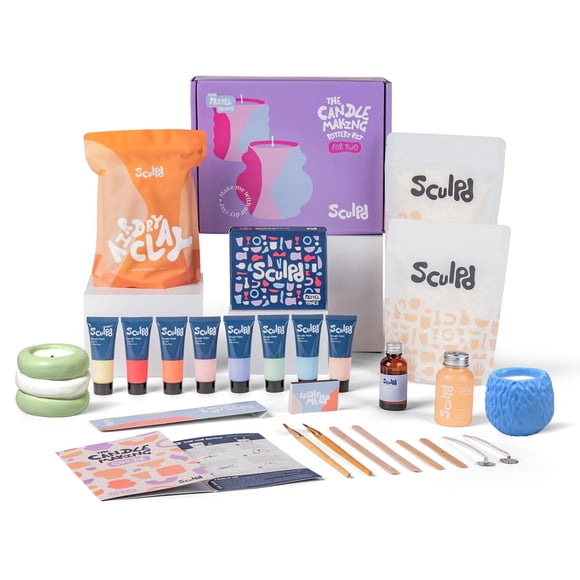 Kit para hacer velas Sculpd con arcilla de secado al aire y set de pintura
