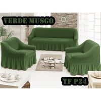 Angeles Del Hogar - Funda Cubre Sofa Sillon Cuadrille Turco 3 Piezas