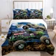 thumbnail image 1 of Cartoon Monster Truck All Season Duvet Cover Comforter Bedding sets Soft Quilt Cover and Pillowcases /Double/Queen/ Bed Sheets, 1 of 5