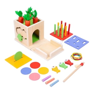 Magideal - Caja De Juguetes Montessori 8 En 1 Para Bebés, Niñas Y Niños, Regalo De 6 Meses Hasta 1 2 3 Años