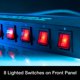 thumbnail image 3 of Power Strip ADJ PC100A 1U con 8 interruptores de encendido/apagado y disyuntor de 15 A, 3 of 8